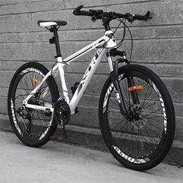 HCMNME Mountain Bike HCMNME durable bicycle Adult Mountain Bike, Snowmobile Bikes, Double Disc Brake Beach Bicycle, High-Carbon Steel Frame Bicycles, 26 Inch Wheels Alloy frame with Disc Brakes
