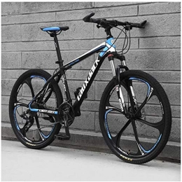 HCMNME Mountain Bike HCMNME durable bicycle, Outdoor sports 26" Men's Mountain Bike, Trail Mountains, HighCarbon Steel Front Suspension Frame, Twist Shifters Through 24 Speeds, Black Outdoor sports Mountain Bike Allo