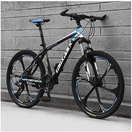 HCMNME Bike HCMNME durable bicycle, Outdoor sports 26" MTB Front Suspension 30 Speed Gears Mountain Bike with Dual Oil Brakes, Black Outdoor sports Mountain Bike Alloy frame with Disc Brakes
