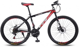 HCMNME Mountain Bike HCMNME Mountain Bikes, 24 inch bicycle mountain bike adult variable speed light bicycle spoke wheel Alloy frame with Disc Brakes (Color : Black red, Size : 27 speed)