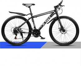 HCMNME Bike HCMNME Mountain Bikes, 24 inch mountain bike adult male and female variable speed light road racing spoke wheel Alloy frame with Disc Brakes (Color : Black and white, Size : 27 speed)
