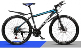HCMNME Mountain Bike HCMNME Mountain Bikes, 24 inch mountain bike adult male and female variable speed light road racing spoke wheel Alloy frame with Disc Brakes (Color : Black blue, Size : 24 speed)