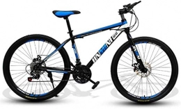 HCMNME Mountain Bike HCMNME Mountain Bikes, 24 inch mountain bike adult male and female variable speed travel bicycle spoke wheel Alloy frame with Disc Brakes (Color : Black blue, Size : 24 speed)