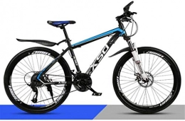 HCMNME Mountain Bike HCMNME Mountain Bikes, 24 inch mountain bike adult men and women variable speed light road racing 40 cutter wheels Alloy frame with Disc Brakes (Color : Black blue, Size : 27 speed)