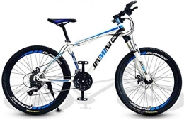HCMNME Mountain Bike HCMNME Mountain Bikes, 24 inch mountain bike adult men and women variable speed mobility bicycle 40 cutter wheels Alloy frame with Disc Brakes (Color : White blue, Size : 24 speed)