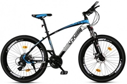 HCMNME Bike HCMNME Mountain Bikes, 24 inch mountain bike male and female adult super light racing light bicycle spoke wheel Alloy frame with Disc Brakes (Color : Black blue, Size : 21 speed)