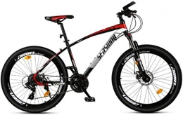 HCMNME Mountain Bike HCMNME Mountain Bikes, 24 inch mountain bike male and female adult super light racing light bicycle spoke wheel Alloy frame with Disc Brakes (Color : Black red, Size : 27 speed)