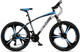 HCMNME Bike HCMNME Mountain Bikes, 24 inch mountain bike male and female adult ultralight racing light bicycle tri-cutter Alloy frame with Disc Brakes (Color : Black blue, Size : 27 speed)