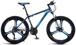 HCMNME Bike HCMNME Mountain Bikes, 24 inch mountain bike off-road variable speed racing light bicycle tri-cutter Alloy frame with Disc Brakes (Color : Black blue, Size : 21 speed)