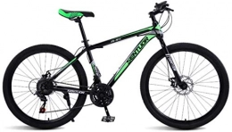 HCMNME Bike HCMNME Mountain Bikes, 24-inch spoke wheel for mountain bike, off-road variable speed racing light bicycle Alloy frame with Disc Brakes (Color : Dark green, Size : 24 speed)