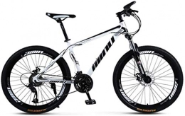 HCMNME Bike HCMNME Mountain Bikes, 26 inch male and female adult variable speed mountain bike racing spoke wheel bicycle Alloy frame with Disc Brakes (Color : White black, Size : 27 speed)