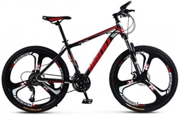 HCMNME Bike HCMNME Mountain Bikes, 26 inch male and female adult variable speed mountain bike racing three-wheeled bicycle Alloy frame with Disc Brakes (Color : Black red, Size : 21 speed)