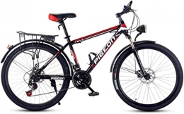 HCMNME Mountain Bike HCMNME Mountain Bikes, 26 inch mountain bike adult male and female bicycle speed city light bicycle spoke wheel Alloy frame with Disc Brakes (Color : Black red, Size : 27 speed)