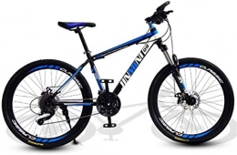 HCMNME Mountain Bike HCMNME Mountain Bikes, 26 inch mountain bike adult men and women variable speed mobility bicycle 40 cutter wheels Alloy frame with Disc Brakes (Color : Black blue, Size : 21 speed)