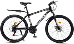 HCMNME Mountain Bike HCMNME Mountain Bikes, 26 inch mountain bike with variable speed spoke wheel for men and women Alloy frame with Disc Brakes (Color : Black, Size : 21 speed)