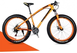 HCMNME Bike HCMNME Mountain Bikes, 26 inch variable speed off-road beach snowmobile super wide tire mountain bike spoke wheel Alloy frame with Disc Brakes (Color : Orange, Size : 21 speed)