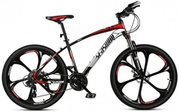 HCMNME Bike HCMNME Mountain Bikes, 27.5 inch mountain bike male and female adult ultralight racing light bicycle six-cutter wheel Alloy frame with Disc Brakes (Color : Black red, Size : 21 speed)