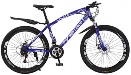 HCMNME Mountain Bike HCMNME Mountain Bikes, Mountain bike bicycle 26 inch disc brake adult bicycle 40 cutter wheels Alloy frame with Disc Brakes (Color : Blue, Size : 27 speed)