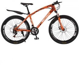 HCMNME Bike HCMNME Mountain Bikes, Mountain bike bicycle 26 inch disc brake adult bicycle 40 cutter wheels Alloy frame with Disc Brakes (Color : Orange, Size : 24 speed)