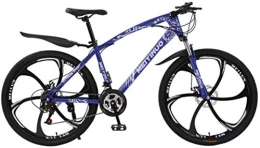 HCMNME Bike HCMNME Mountain Bikes, Mountain bike bicycle 26 inch disc brake adult bicycle six cutter wheels Alloy frame with Disc Brakes (Color : Blue, Size : 24 speed)