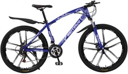 HCMNME Bike HCMNME Mountain Bikes, Mountain bike bicycle 26 inch disc brake adult bicycle ten cutter wheels Alloy frame with Disc Brakes (Color : Blue, Size : 27 speed)
