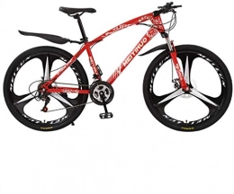 HCMNME Bike HCMNME Mountain Bikes, Mountain bike bicycle 26 inch disc brake adult bicycle tri-cutter Alloy frame with Disc Brakes (Color : Red, Size : 27 speed)