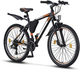 HFM Bike HFM 26 Inch Mountain Bike, MTB, Suitable From 150cm, 21 Speed Gearshift, Fork Suspension Mountain Bicycle