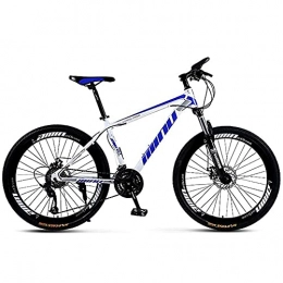 HHORB Mountain Bike HHORB Off-Road Mountain Bikes High Carbon Steel Frame Shock Absorber Front Fork 21 / 24 / 27 Speed Dual Disc Brake 24 / 26 Inch Youth Men And Women, A, 21 speed