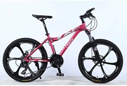 HongLianRiven Mountain Bike HongLianRiven BMX 24 Inch 24-Speed Mountain Bike Aluminum Alloy Full Frame Wheel Front Suspension Female Off-Road Student Shifting Adult Bicycle Disc Brake 5-25 (Color : Pink, Size : C)