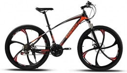 HongLianRiven Bike HongLianRiven BMX Adult Variable Speed Mountain Bike, Double Disc Brake Bikes, Beach Snowmobile Bicycle, Upgrade High-Carbon Steel Frame, 26 Inch Wheels 5-27 (Color : Orange, Size : 21 speed)