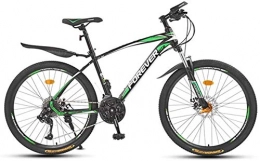 HongLianRiven Bike HongLianRiven BMX Bicycle, Mountain Bike, Road Bicycle, Hard Tail Bike, 24 Inch Bike, Carbon Steel Adult Bike, 21 / 24 / 27 / 30 Speed Bike 6-11 (Color : Black green, Size : 30 speed)