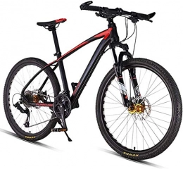 HQQ Bike HQQ 26inch 27-Speed Mountain Bikes, Dual Disc Brake Hardtail Mountain Bike, Mens Women Adult All Terrain Mountain Bike, Adjustable Seat & Handlebar (Color : Red)