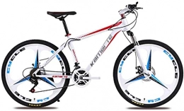 HUAQINEI Bike HUAQINEI Mountain Bikes, 24 inch mountain bike adult male and female variable speed bicycle three- wheel Alloy frame with Disc Brakes (Color : White Red, Size : 27 speed)