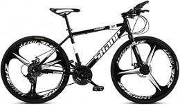 HUAQINEI Mountain Bike HUAQINEI Mountain Bikes, 24 inch mountain bike male and female adult ultra light variable speed bicycle tri- Alloy frame with Disc Brakes (Color : Black and white, Size : 21 speed)