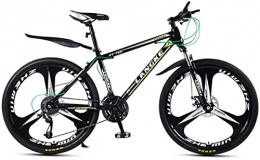 HUAQINEI Bike HUAQINEI Mountain Bikes, 24 inch mountain bike variable speed male and female three-wheeled bicycle Alloy frame with Disc Brakes (Color : Dark green, Size : 21 speed)