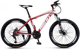 HUAQINEI Bike HUAQINEI Mountain Bikes, 26 inch male and female adult variable speed mountain bike racing spoke wheel bicycle Alloy frame with Disc Brakes (Color : Red, Size : 24 speed)