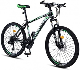 HUAQINEI Bike HUAQINEI Mountain Bikes, 26 inch mountain bike male and female adult variable speed racing ultra light bicycle 40 wheels Alloy frame with Disc Brakes (Color : Dark green, Size : 27 speed)