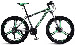 HUAQINEI Bike HUAQINEI Mountain Bikes, 26 inch mountain bike off-road variable speed racing light bicycle tri- Alloy frame with Disc Brakes (Color : Dark green, Size : 30 speed)