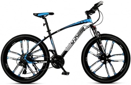 HUAQINEI Bike HUAQINEI Mountain Bikes, 27.5 inch mountain bike male and female adult ultralight racing light bicycle ten- wheel Alloy frame with Disc Brakes (Color : Black blue, Size : 30 speed)