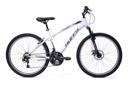 Huffy Bike Huffy Extent Women's Mountain Bike 26 Inch Wheels 18 Gears Gloss White & Purple Front Suspension