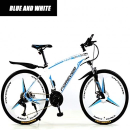 HWGNT Mountain Bike HWGNT 24-Inch, 26-Inch 30-Speed Mountain Bike, High Carbon Steel, 10-Speed Positioning, Disc Brake Front Fork, Male, Female, Adult, Student. (Various Styles)