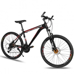 HXwsa Country Mountain Bike 26 Inch with Double Disc Brake, MTB for Adults, Hardtail Bike with Adjustable Seat, Thickened Carbon Steel Frame, Spoke Wheel,D