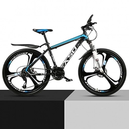 Hxx Cross Country Mountain Bike, 26" 30 Speed Lightweight Folding Bicycle Front And Rear Double Suspension System Quick Folding Men And Women Pass,B