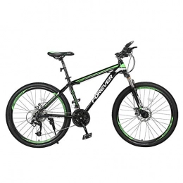 Hxx Mountain Bike Hxx Mountain Folding Bicycle, 26" Unisex Shock Absorber Bicycle 30 Speed Double Disc Brake Aluminum Alloy Frame Cross Country Bicycle Slip Wear Tire, Green