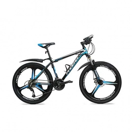 Hxx Bike Hxx Mountain Folding Bike, 26" Fully Suspended Double Disc Brake Bicycle with Front And Rear Fenders 27 Speed Aluminum Alloy Frame Unisex Off Road Bicycle, Blackblue