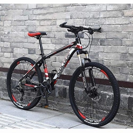 HYQW Mountain Bike HYQW 24 / 27 / 30-Speed Mountain Bike for Adult, Lightweight Aluminum Full Suspension Frame, Suspension Fork, Disc Brake, 26 Inch, C1-27 speed