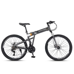 ITOSUI Mountain Bike ITOSUI 26-inch Mountain Bike, 24 Speed Mountain Bicycle With High Carbon Steel Frame and Double Disc Brake, Dual Full Suspension Shock-Absorbing Men and Women's Outdoor Cycling Road Bike