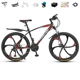 JACK'S CAT Mountain Bike JACK'S CAT 24 / 26in Mountain Bike L-TWOO 30 Speed Bicycle Double Disc Brake MTB Bikes, With Bicycle Spree, Red, B 26in