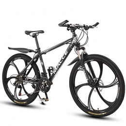 JACK'S CAT Mountain Bike JACK'S CAT 26 Inch Men's Mountain Bikes, High-carbon Steel Hardtail Mountain Bike, Mountain Bicycle with Front Suspension Adjustable Seat, Black, 21 speed