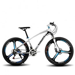 JACK'S CAT Mountain Bike JACK'S CAT 27-speed Carbon Steel Mountain Bike, 24 / 26in Men's and Women's Road Bikes, Double Disc Brakes, Carrying 150kg, Riding a Hard Tail MTB Outdoors, White, 26in